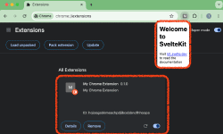 Featured image of post 使用 SvelteKit 建立 Chrome extension 套件環境：偵測檔案異動自動編譯，立即看到開發異動的畫面